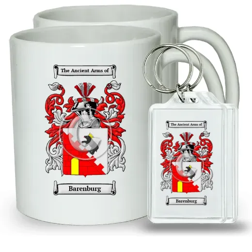 Barenburg Pair of Coffee Mugs and Pair of Keychains