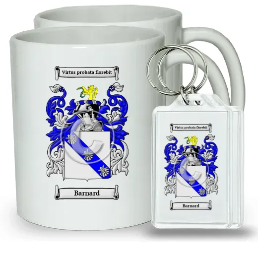 Barnard Pair of Coffee Mugs and Pair of Keychains