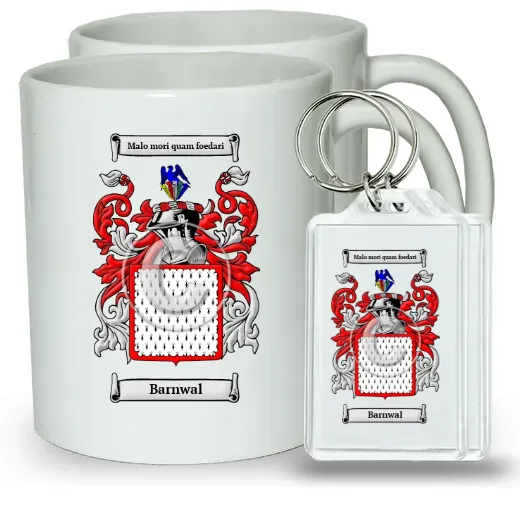 Barnwal Pair of Coffee Mugs and Pair of Keychains