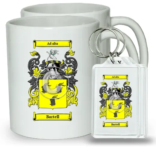 Bartell Pair of Coffee Mugs and Pair of Keychains