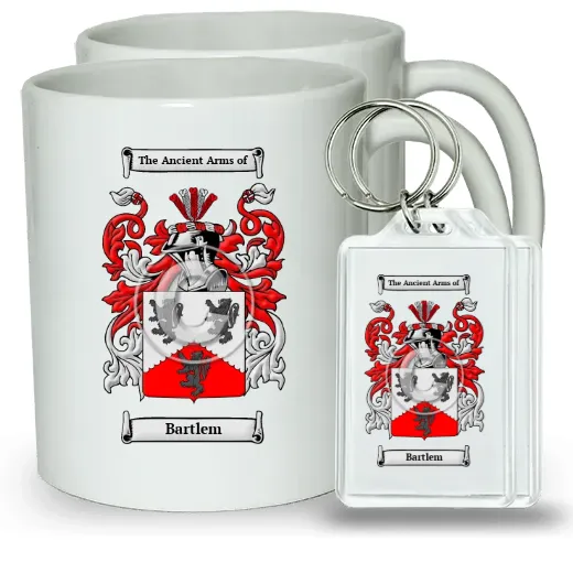 Bartlem Pair of Coffee Mugs and Pair of Keychains