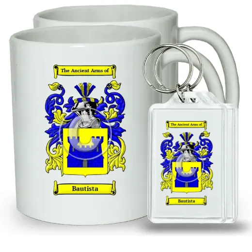 Bautista Pair of Coffee Mugs and Pair of Keychains