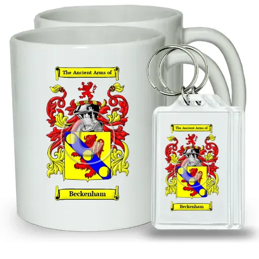 Beckenham Pair of Coffee Mugs and Pair of Keychains