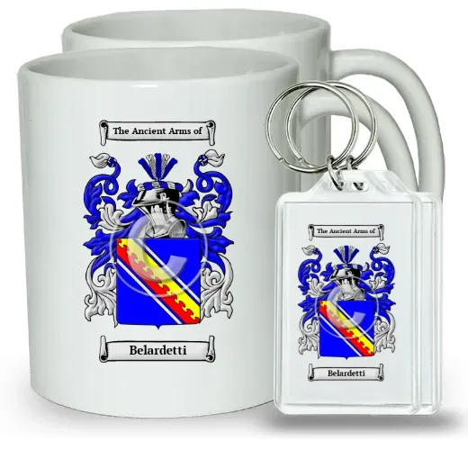 Belardetti Pair of Coffee Mugs and Pair of Keychains