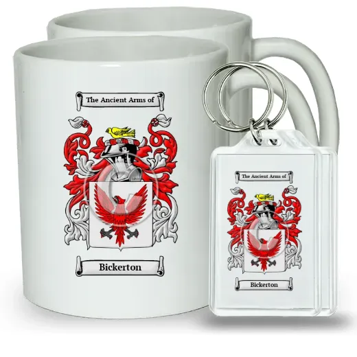 Bickerton Pair of Coffee Mugs and Pair of Keychains