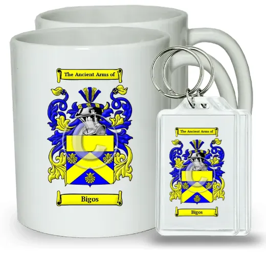 Bigos Pair of Coffee Mugs and Pair of Keychains