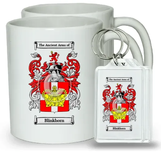 Blinkhorn Pair of Coffee Mugs and Pair of Keychains