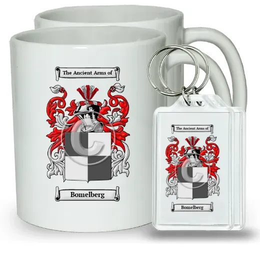 Bomelberg Pair of Coffee Mugs and Pair of Keychains