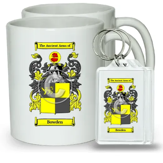Bowden Pair of Coffee Mugs and Pair of Keychains