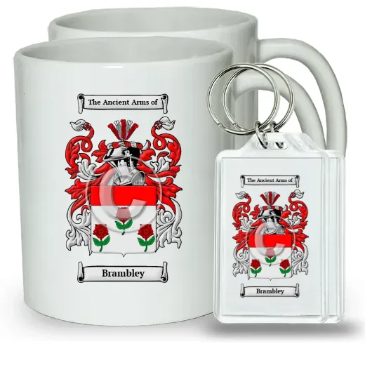 Brambley Pair of Coffee Mugs and Pair of Keychains