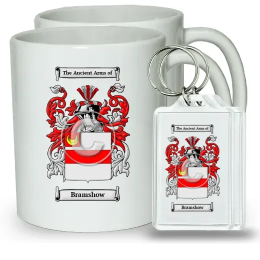 Bramshow Pair of Coffee Mugs and Pair of Keychains