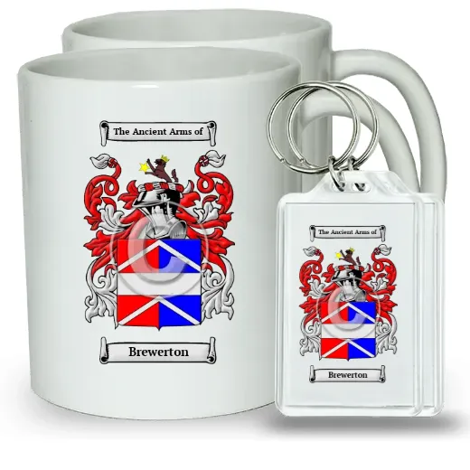 Brewerton Pair of Coffee Mugs and Pair of Keychains