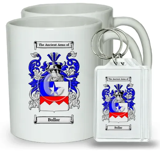 Bullar Pair of Coffee Mugs and Pair of Keychains