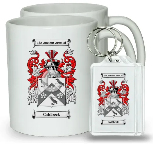 Caldbeck Pair of Coffee Mugs and Pair of Keychains