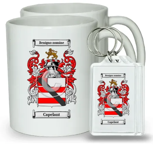 Capelant Pair of Coffee Mugs and Pair of Keychains