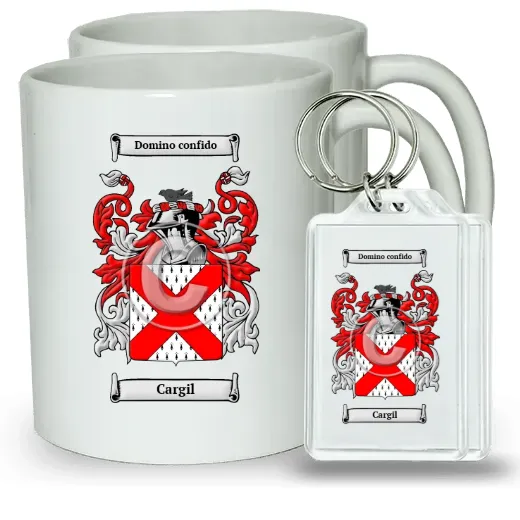 Cargil Pair of Coffee Mugs and Pair of Keychains