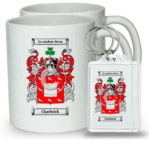 Chadwick Pair of Coffee Mugs and Pair of Keychains