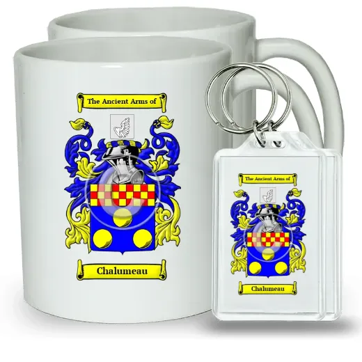 Chalumeau Pair of Coffee Mugs and Pair of Keychains