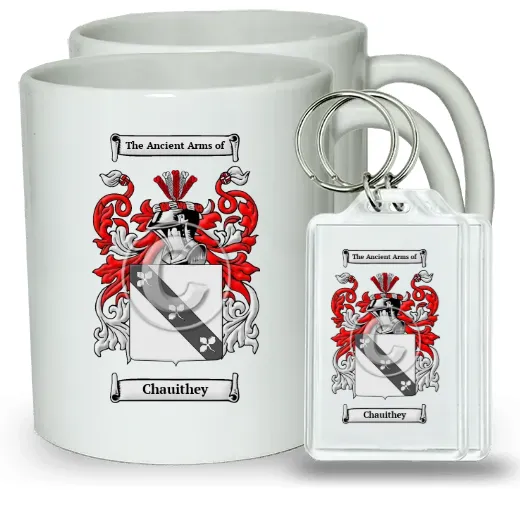 Chauithey Pair of Coffee Mugs and Pair of Keychains