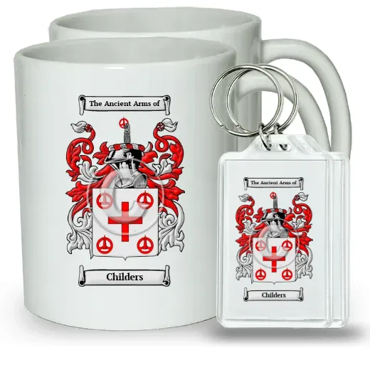 Childers Pair of Coffee Mugs and Pair of Keychains