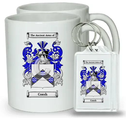 Coash Pair of Coffee Mugs and Pair of Keychains