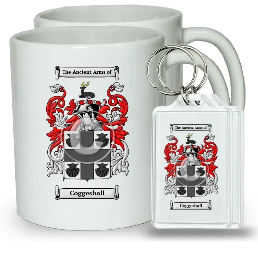 Coggeshall Pair of Coffee Mugs and Pair of Keychains