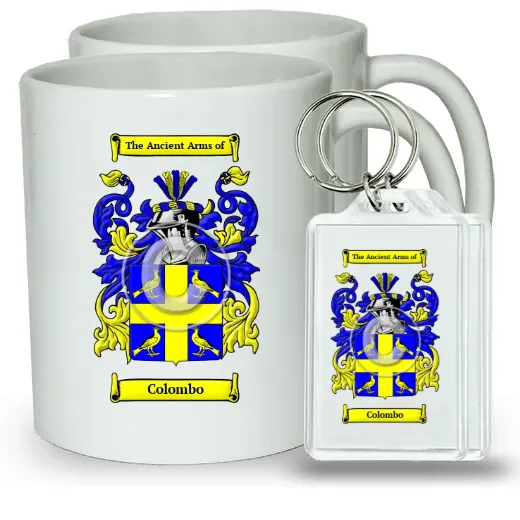 Colombo Pair of Coffee Mugs and Pair of Keychains