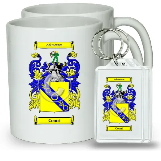 Comri Pair of Coffee Mugs and Pair of Keychains