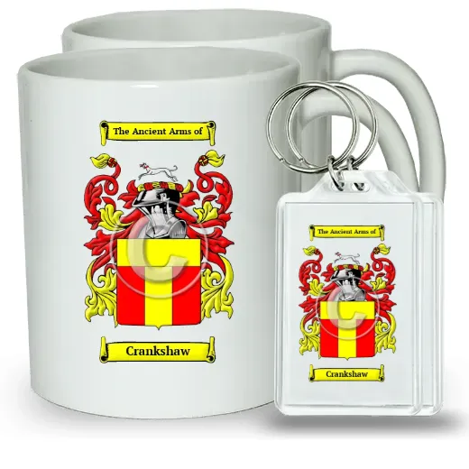 Crankshaw Pair of Coffee Mugs and Pair of Keychains