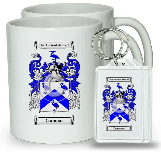 Cranmar Pair of Coffee Mugs and Pair of Keychains