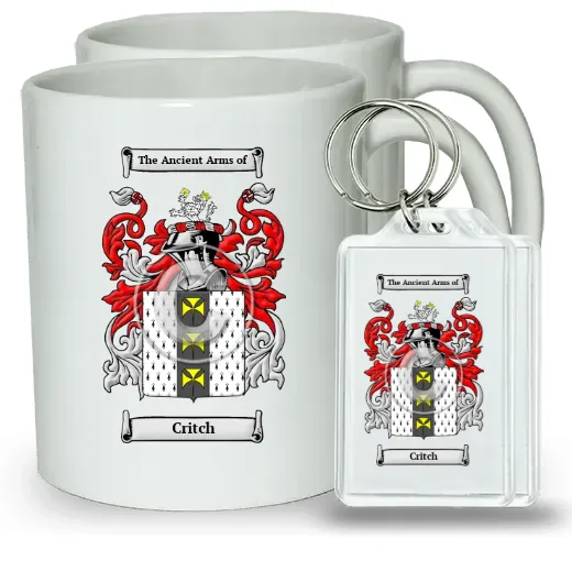 Critch Pair of Coffee Mugs and Pair of Keychains