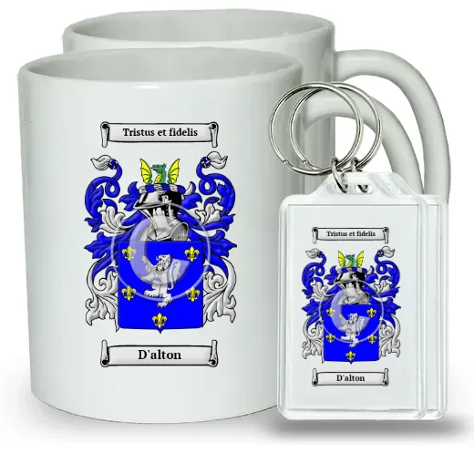 D'alton Pair of Coffee Mugs and Pair of Keychains
