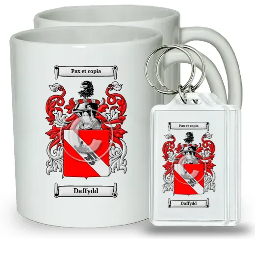 Daffydd Pair of Coffee Mugs and Pair of Keychains