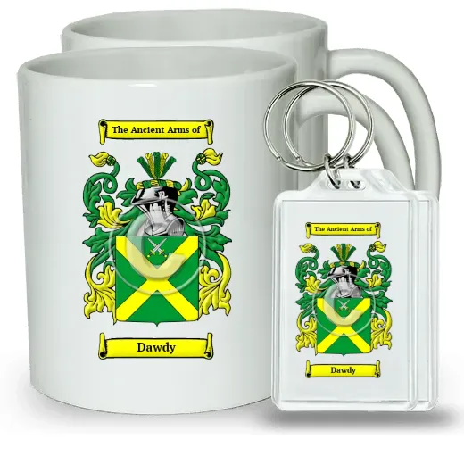 Dawdy Pair of Coffee Mugs and Pair of Keychains