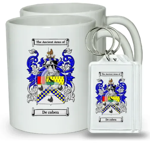 De raben Pair of Coffee Mugs and Pair of Keychains