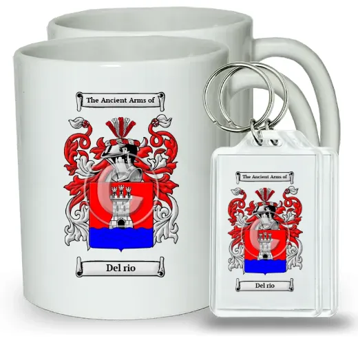 Del rio Pair of Coffee Mugs and Pair of Keychains