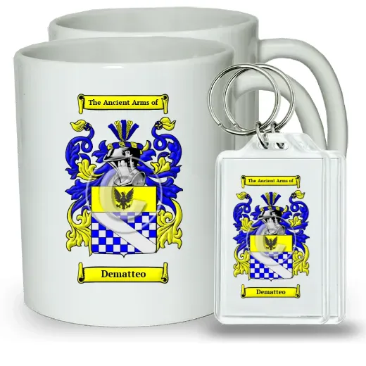 Dematteo Pair of Coffee Mugs and Pair of Keychains