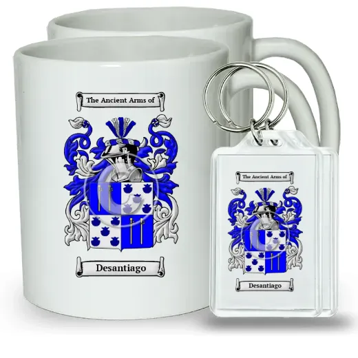 Desantiago Pair of Coffee Mugs and Pair of Keychains