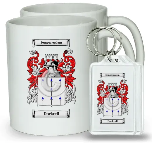 Dockrell Pair of Coffee Mugs and Pair of Keychains
