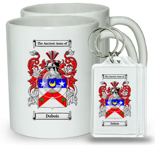 Dubois Pair of Coffee Mugs and Pair of Keychains