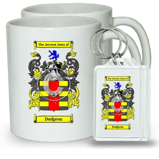 Dudgeon Pair of Coffee Mugs and Pair of Keychains