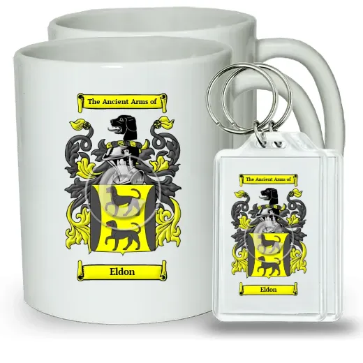 Eldon Pair of Coffee Mugs and Pair of Keychains