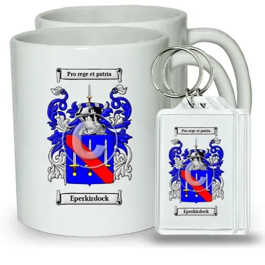 Eperkirdock Pair of Coffee Mugs and Pair of Keychains