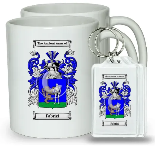 Fabrizi Pair of Coffee Mugs and Pair of Keychains