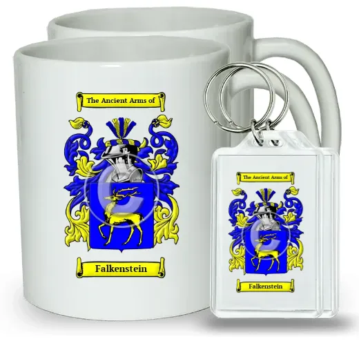 Falkenstein Pair of Coffee Mugs and Pair of Keychains