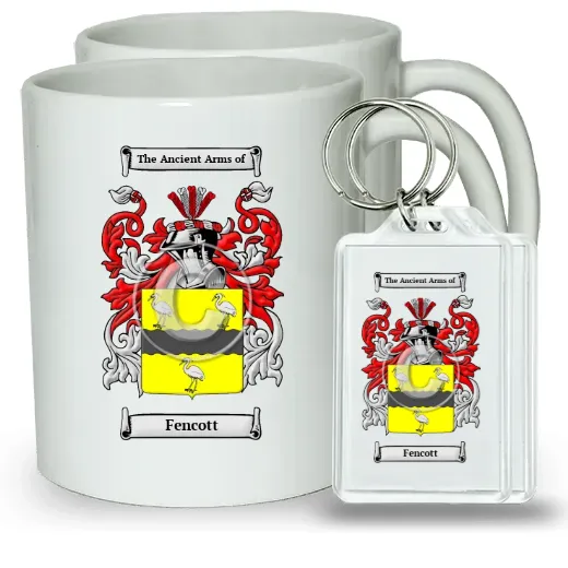 Fencott Pair of Coffee Mugs and Pair of Keychains
