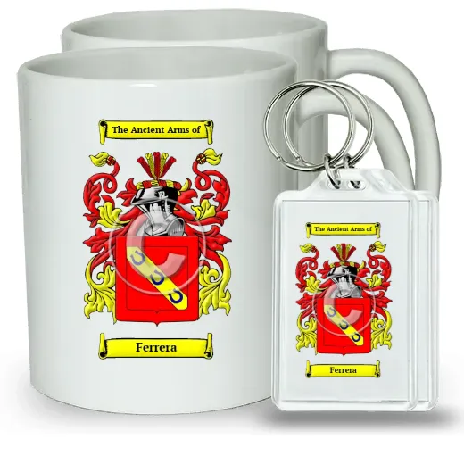 Ferrera Pair of Coffee Mugs and Pair of Keychains