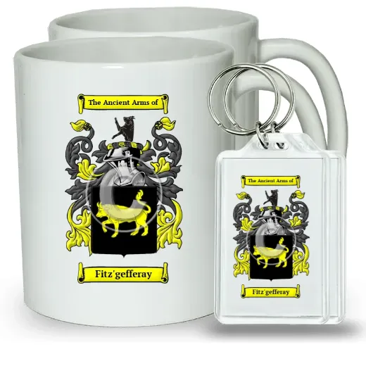 Fitz'gefferay Pair of Coffee Mugs and Pair of Keychains