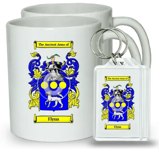 Flynn Pair of Coffee Mugs and Pair of Keychains