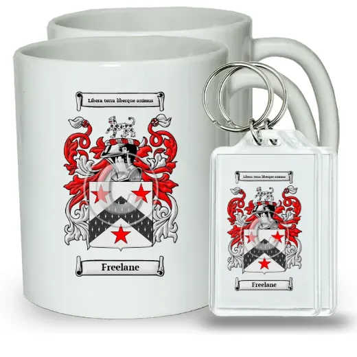 Freelane Pair of Coffee Mugs and Pair of Keychains